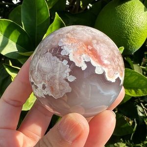 Flower Agate Sphere With Banding
